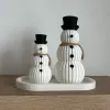 Figurka Bałwan z Szalikiem Ozdoba Zimowa 3D
